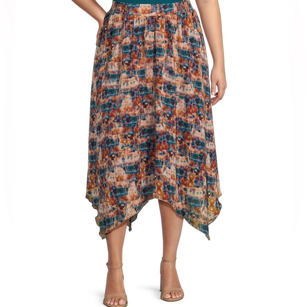 Investments Woman Vibrant Multicolor SKIRT, BOHEMIAN, WOMENS SIZE 1X